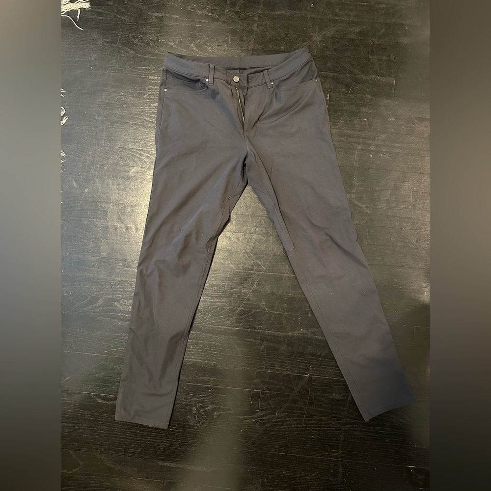 Size 34 Lululemon ABC Slim-Fit 5 Pocket Pant 37” Warpstream Charcoal